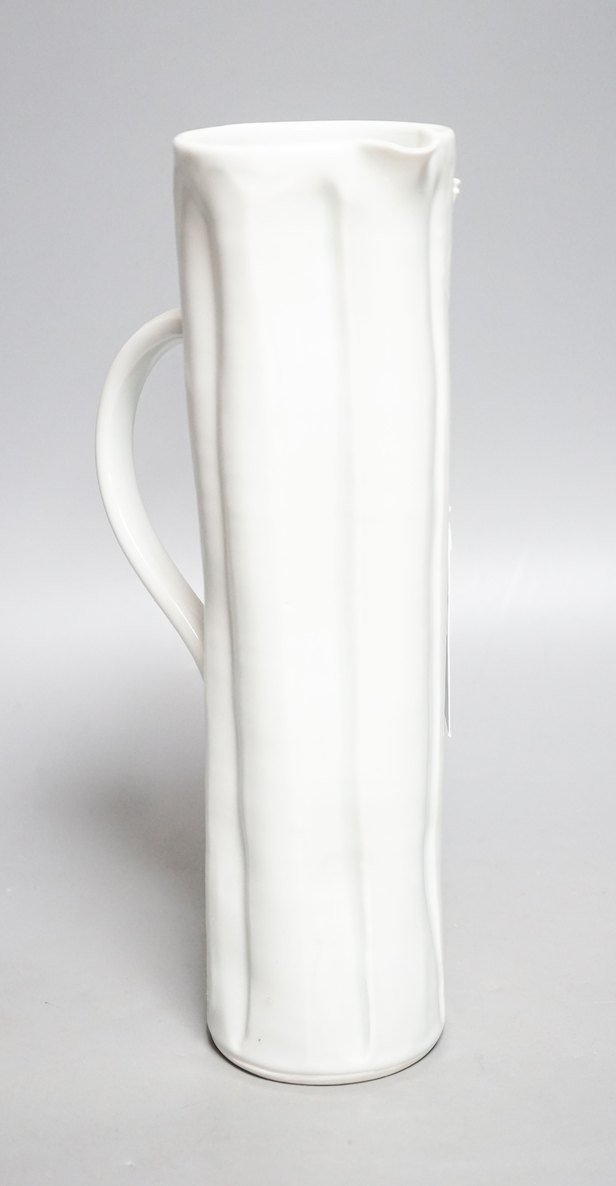 Joanna Howells (b.1960), a tall ‘chun’ glazed jug 31cm